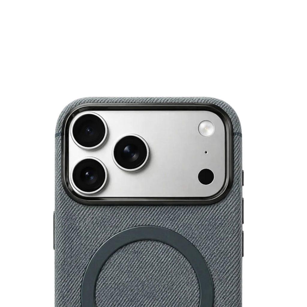 iPhone 13 / 14 / 15 / 16 / 17 Pro Max – Grey Fabric MagSafe Case