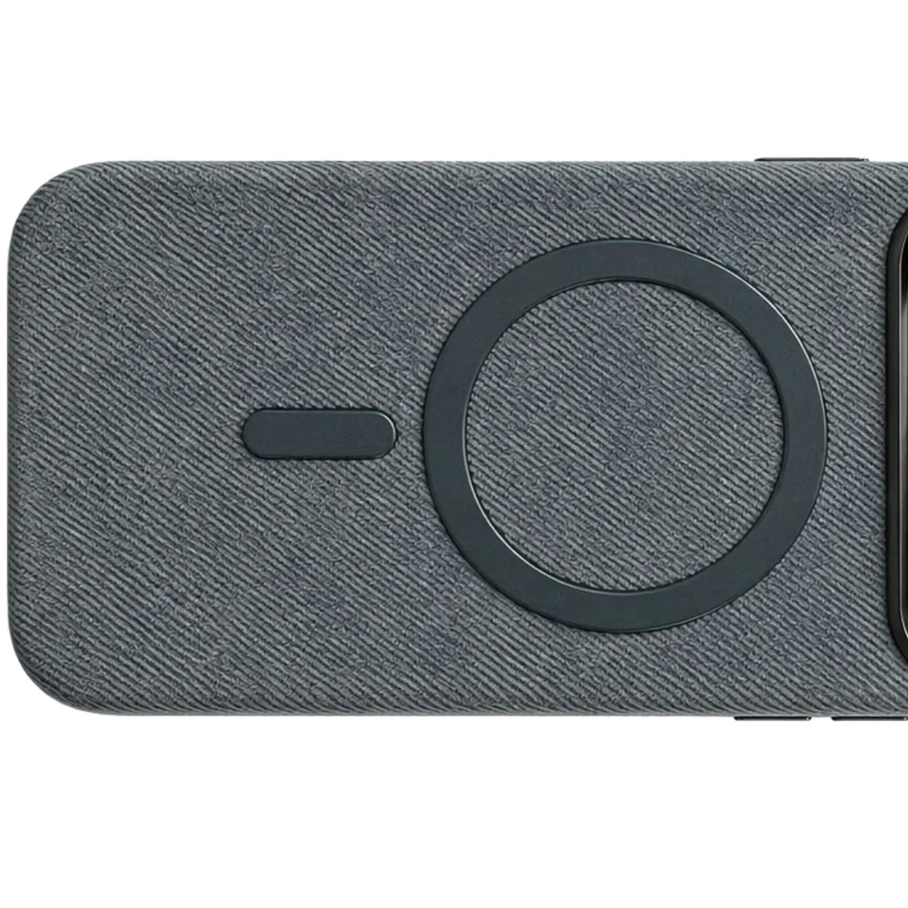 iPhone 13 / 14 / 15 / 16 / 17 Pro Max – Grey Fabric MagSafe Case