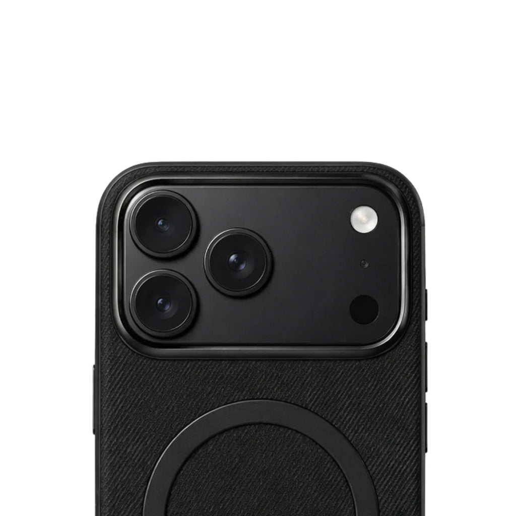 iPhone 13 / 14 / 15 / 16 / 17 Pro Max – Black Fabric MagSafe Case