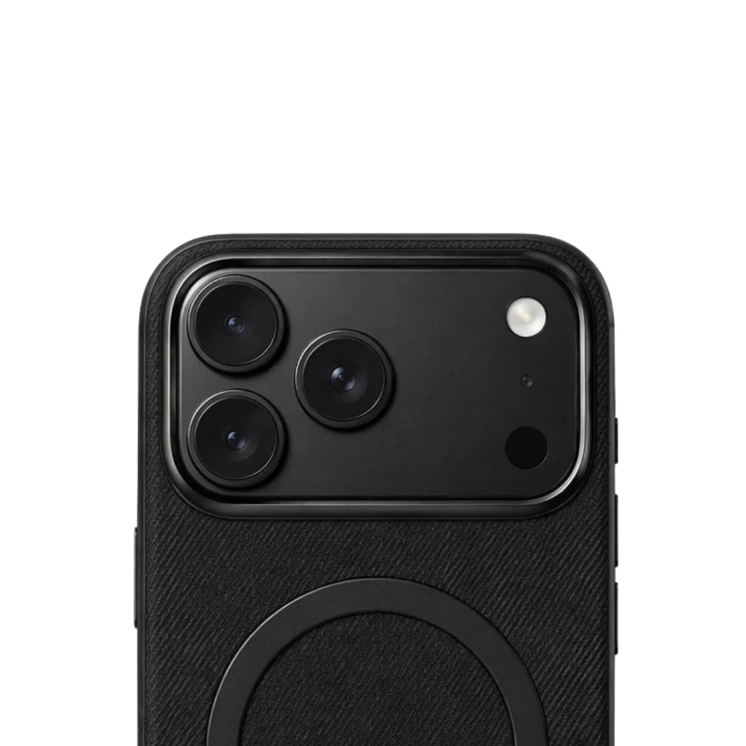 iPhone 13 / 14 / 15 / 16 / 17 Pro Max – Black Fabric MagSafe Case