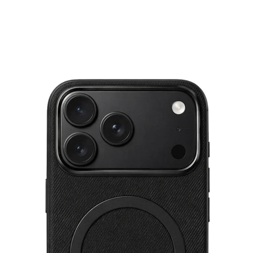 iPhone 13 / 14 / 15 / 16 / 17 Pro Max – Black Fabric MagSafe Case