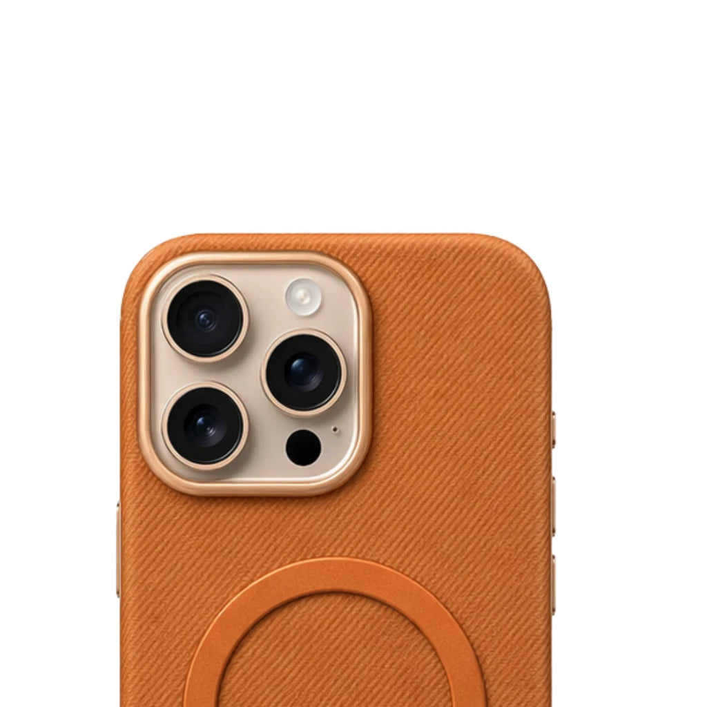 iPhone 13 / 14 / 15 / 16 / 17 Pro Max – Brown Fabric MagSafe Case